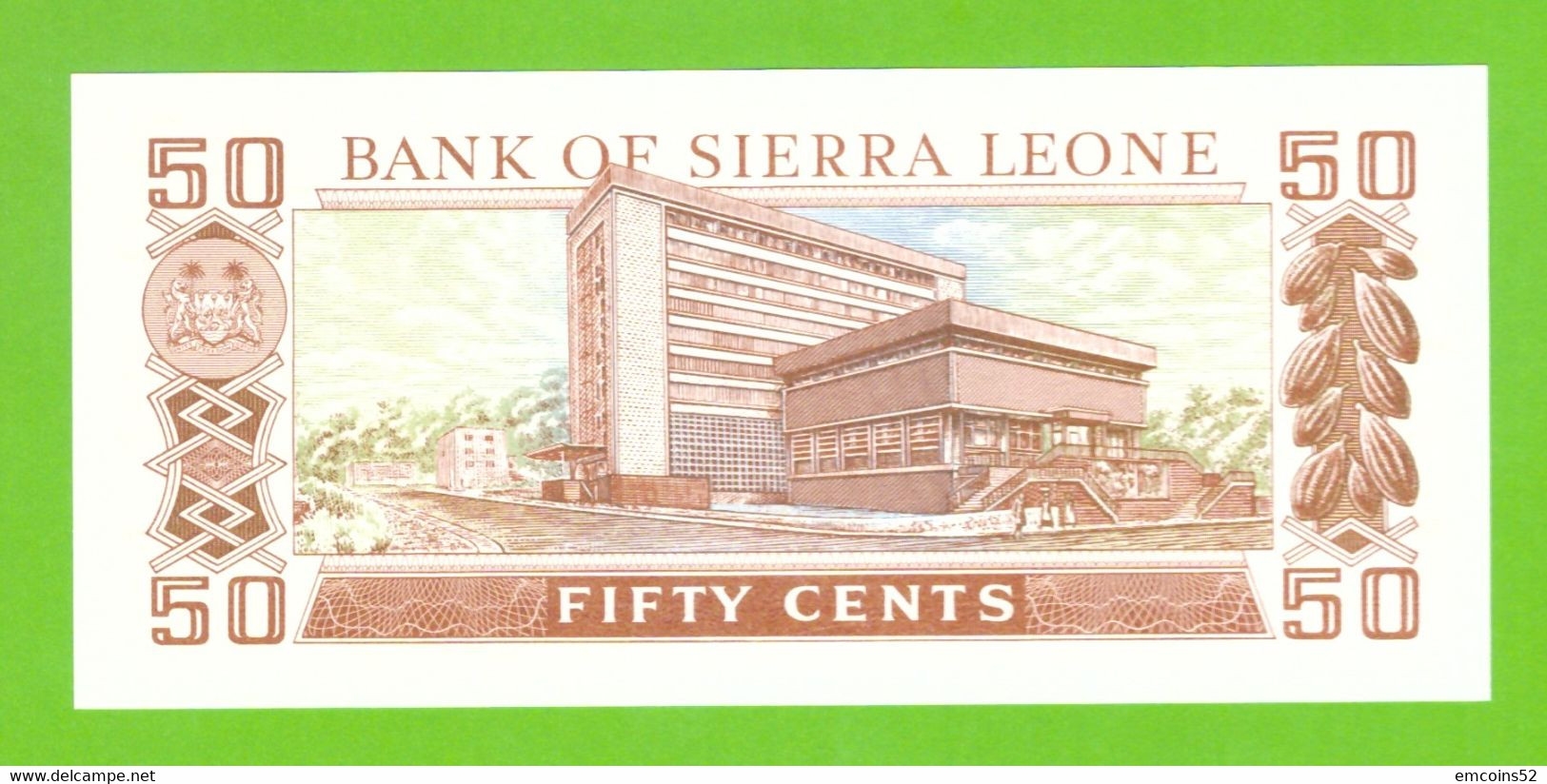 SIERRA LEONE 50 CENTS 1984  P-4e UNC - Sierra Leone
