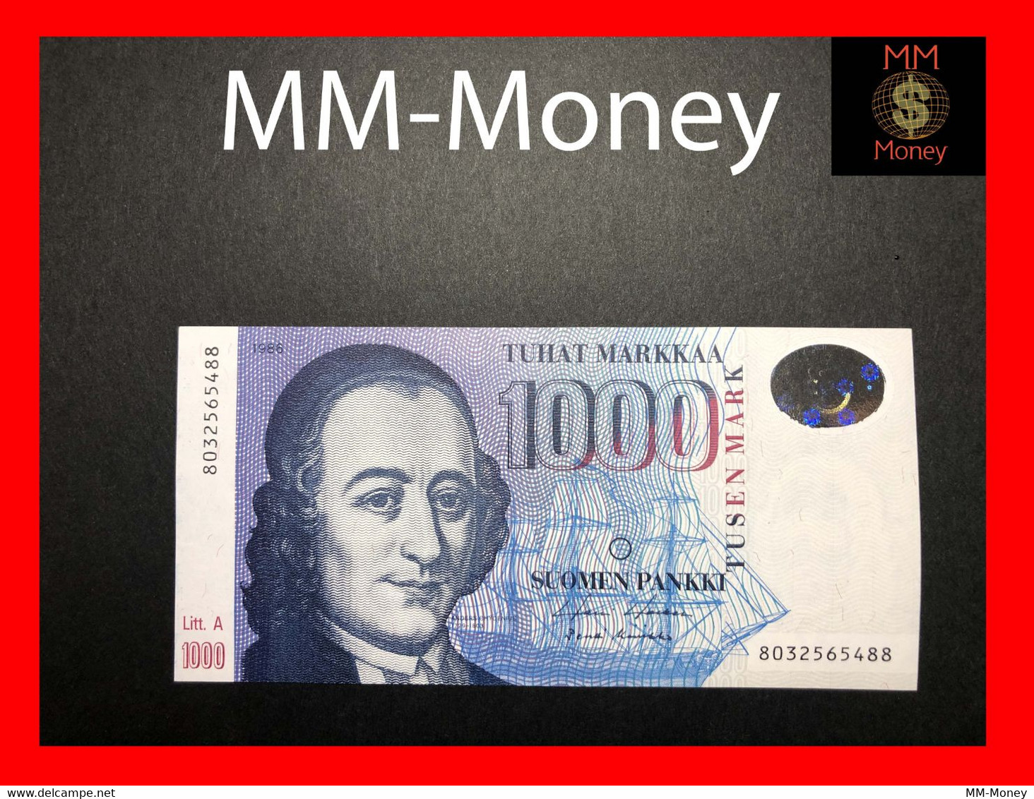 Finland  1.000  1000  Markkaa 1986  "Litt. A"  P. 121   "rare"    XF \ AU   [MM-Money] - Finnland