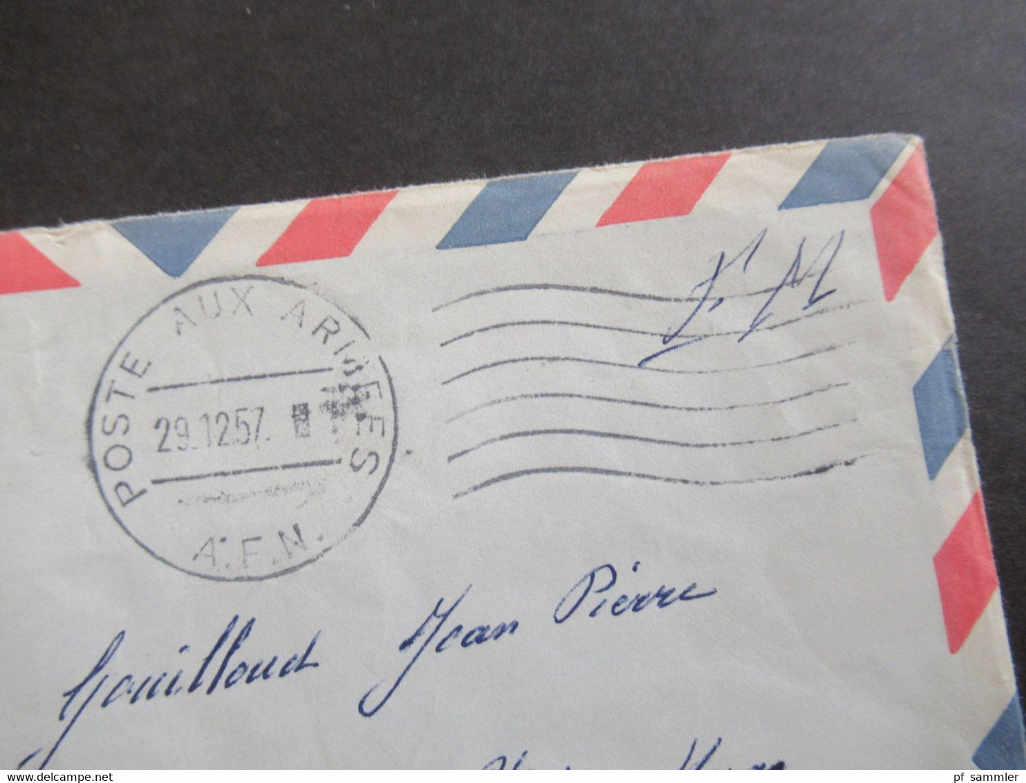 Frankreich 1957 Militärpost FM Absender: AFN CMEB Stempel Poste Aux Armees / Air Mail - Cachets Militaires A Partir De 1900 (hors Guerres)