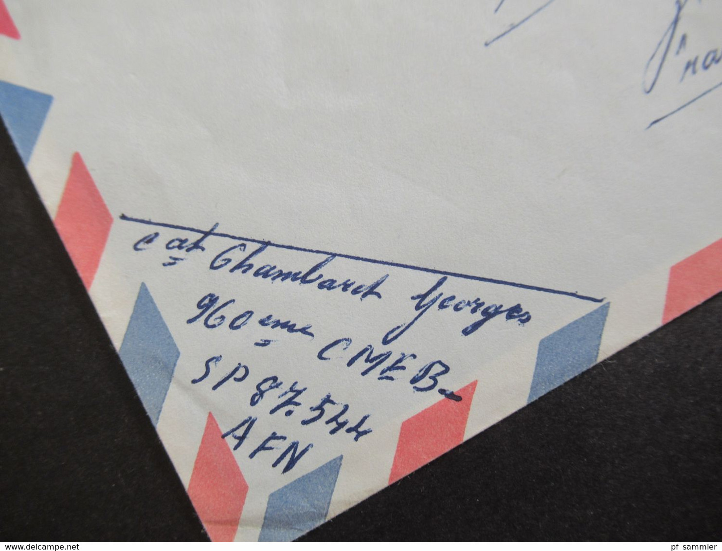 Frankreich 1957 Militärpost FM Absender: AFN CMEB Stempel Poste Aux Armees / Air Mail - Militärstempel Ab 1900 (ausser Kriegszeiten)