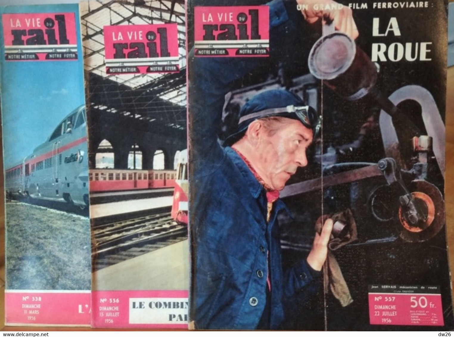 Lot De 3 Revues La Vie Du Rail 1956 (n° 538, 556 Et 557) L'Aéro Train, Paris-Londres, Film: La Roue - Trains