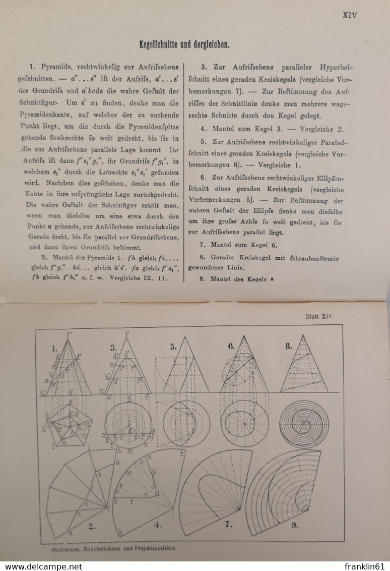 Zirkelzeichnen Und Projektionslehre Zum Gebrauchs An Gewerbe- Und Bauschulen, Gewerbl. Fortbildungsschulen Usw - School Books