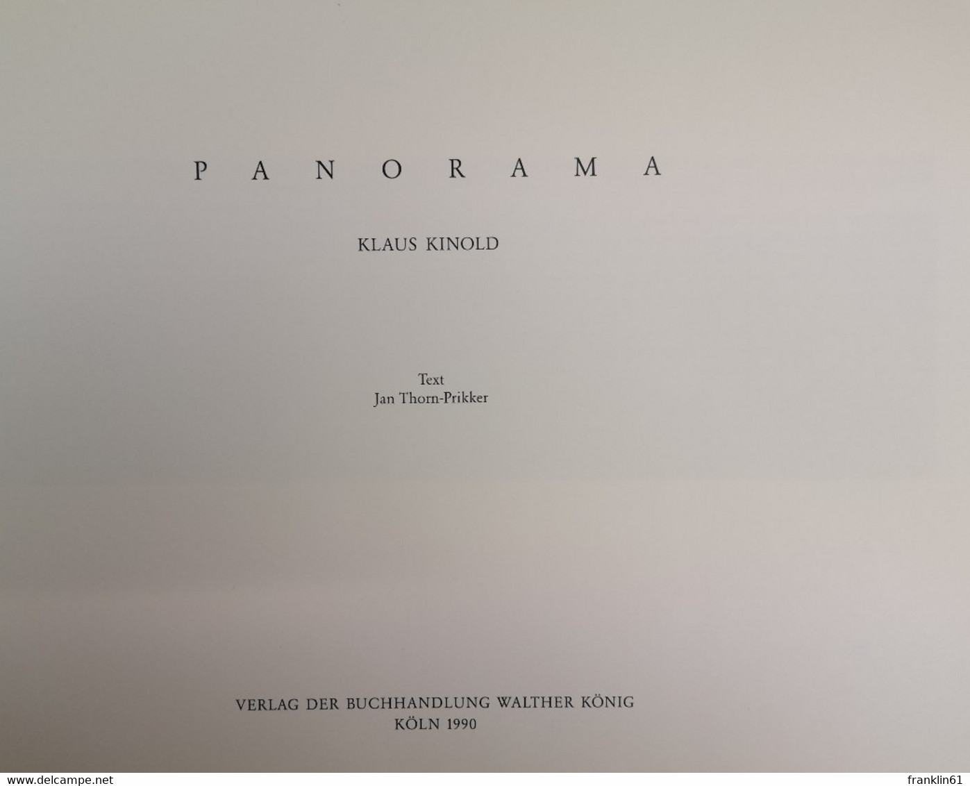 Klaus Kinold. Panorama. Band 2. - Fotografía