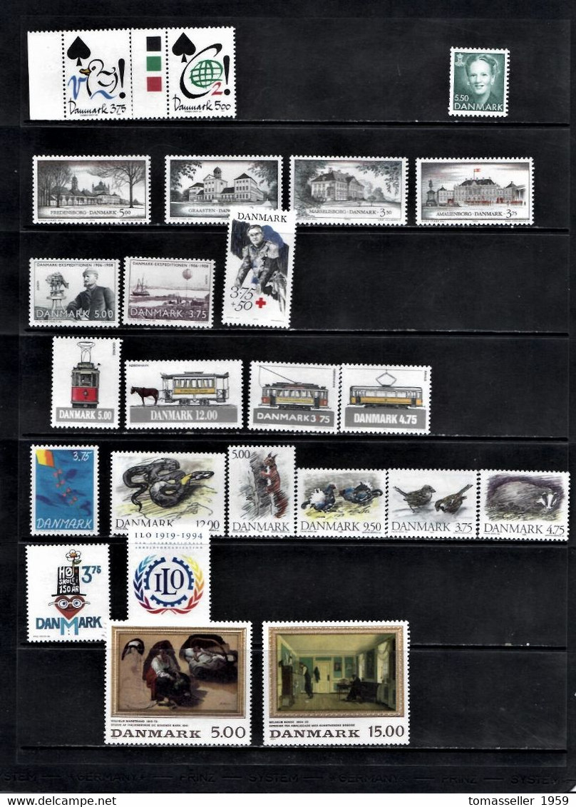 DENMARK -1994-Year Set-11 Issues. (stamps+m/sh.).MNH - Ganze Jahrgänge