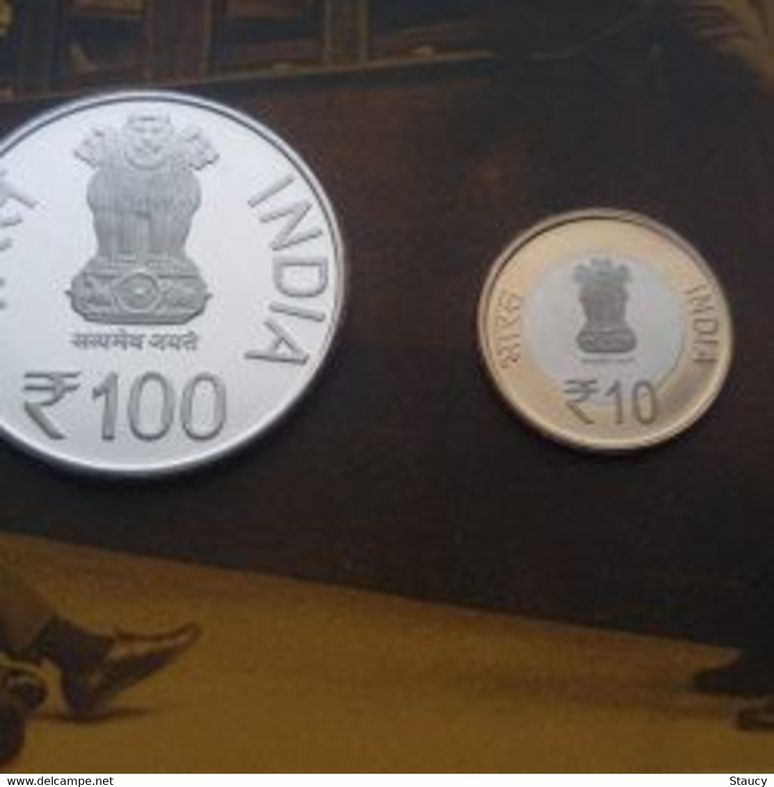 India 2019 "PROOF COIN" Centenary Of Mahatma Gandhi's Return From South Africa Rs.100&Rs.10 "PROOF" Set Of 2 Coins SCARE - Non Classés