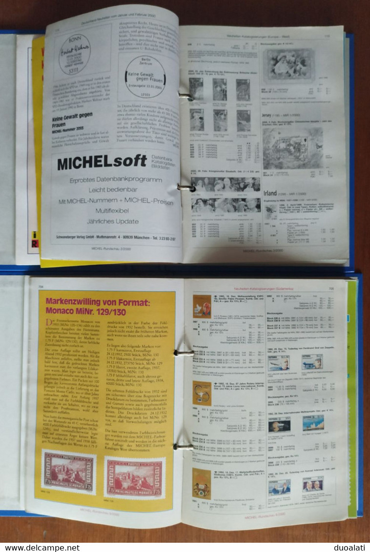 Michel Rundschau 2000 Complete Year 12 Pieces Catalogue Katalog Used - Alemania