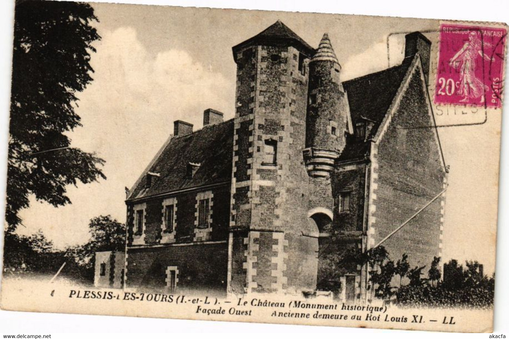 CPA PLESSIS-les-TOURS - Le Chateau (Mon.Hist.) Facade Ouest (227157) - La Riche