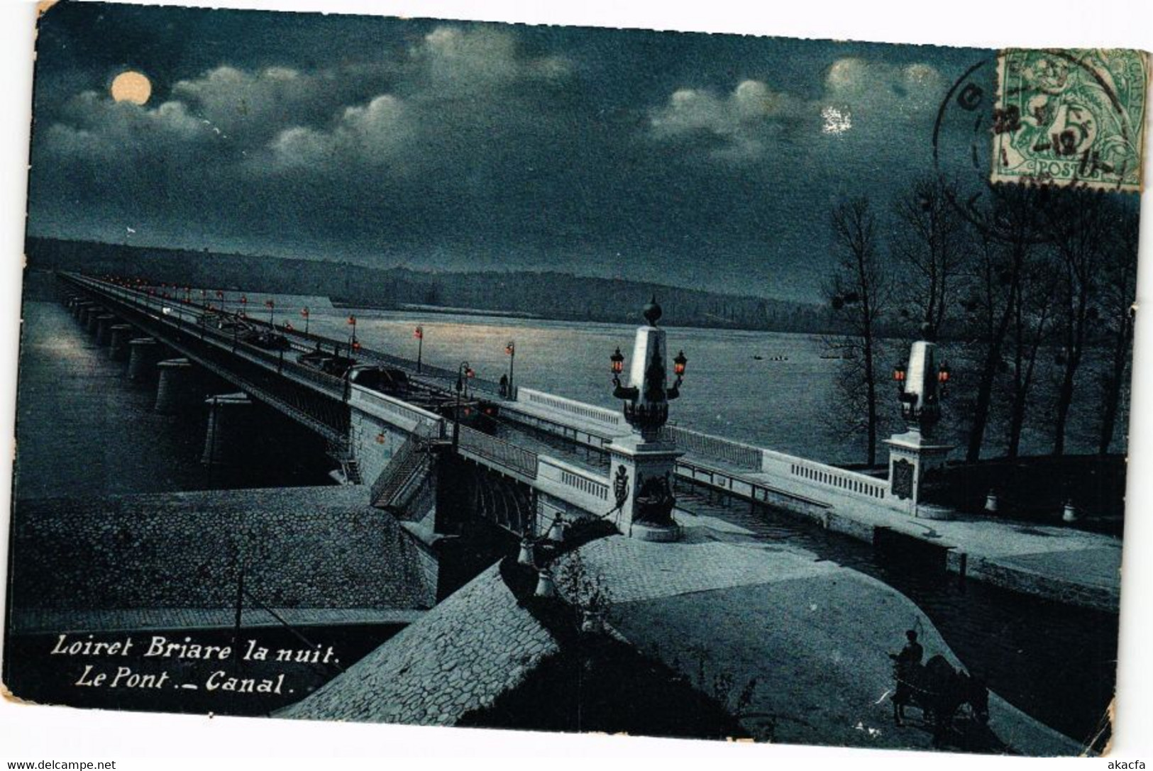 CPA Loiret BRIARE La Nuit - Le Pont-Canal (228045) - Briare