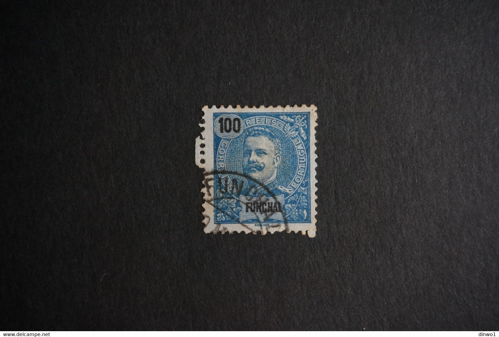 (T7) Portugal - Funchal 1897 D. Carlos 100 R - Af. 22 (Used) - Funchal