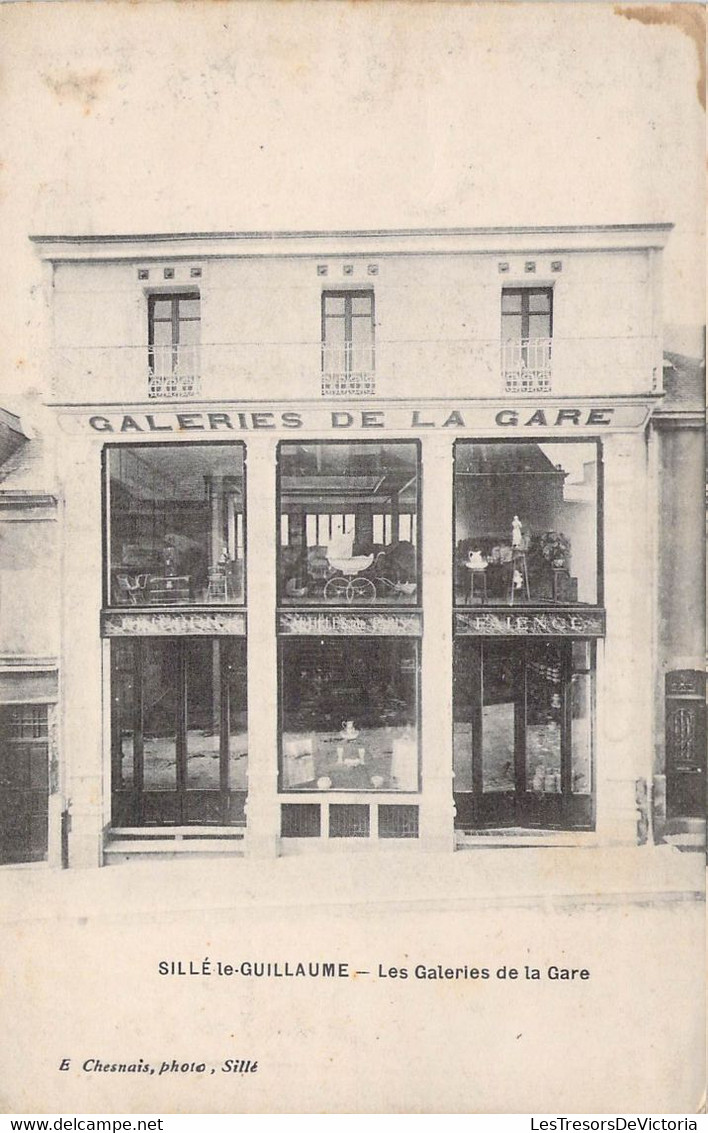 CPA - 72 - SILLE LE GUILLAUME - Les Galeries De La Gare - Commerce - E Chesnais Sillié - Sille Le Guillaume