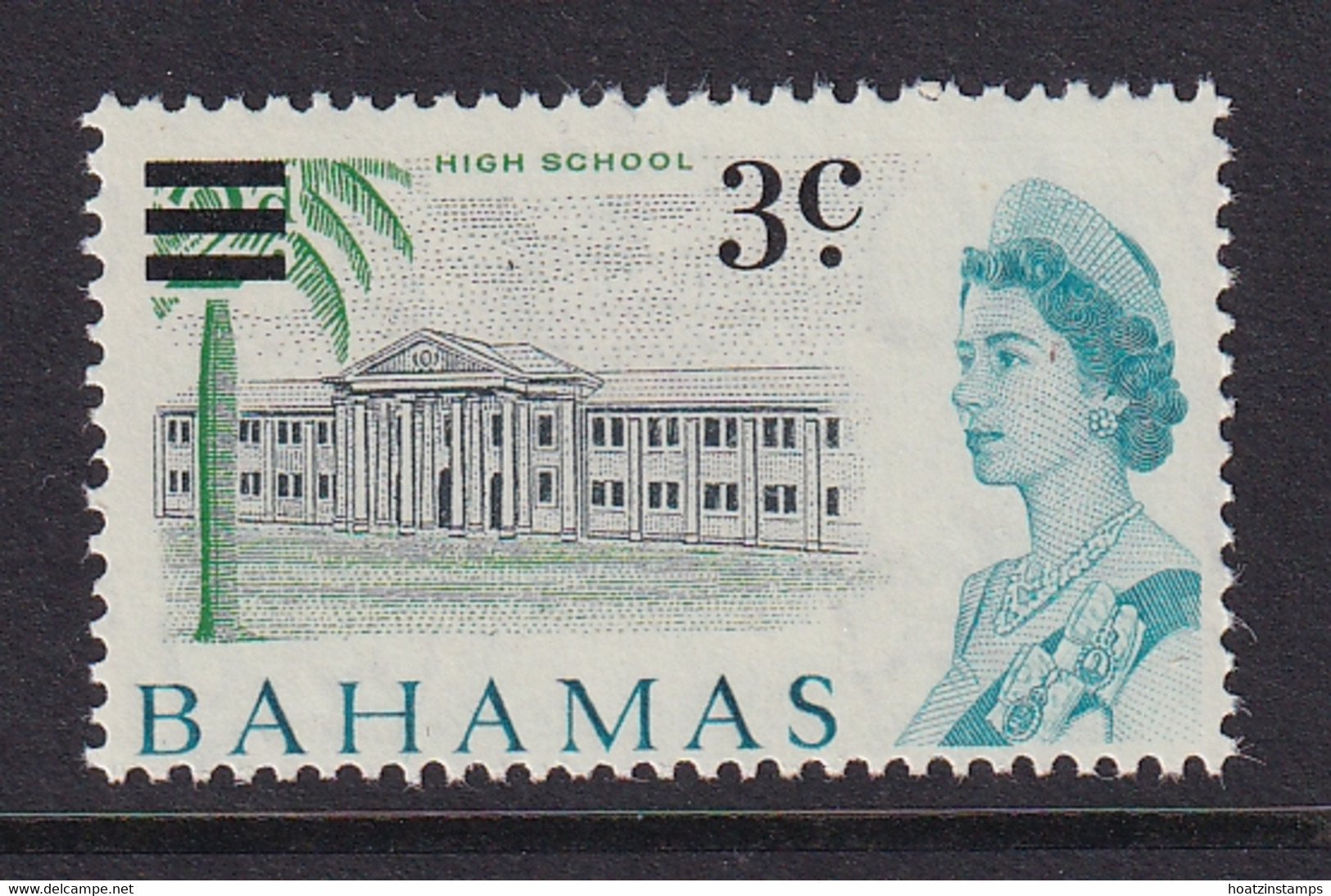 Bahamas: 1966   QE II - Decimal Currency - Surcharge   SG275    3c On 2d    MNH - 1963-1973 Autonomía Interna