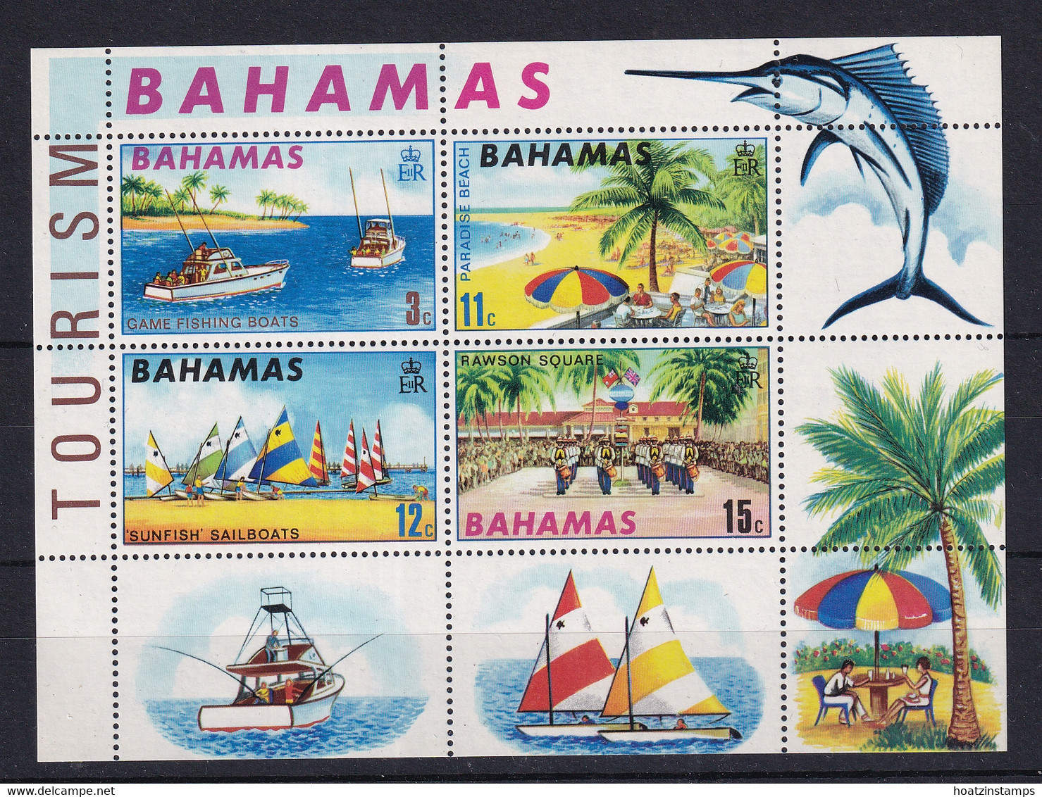 Bahamas: 1969   Tourism  M/S   MNH - 1963-1973 Ministerial Government