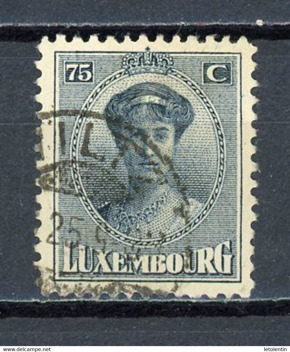 LUXEMBOURG : CHARLOTTE - N° Yvert 156 Obli. - 1921-27 Charlotte Di Fronte