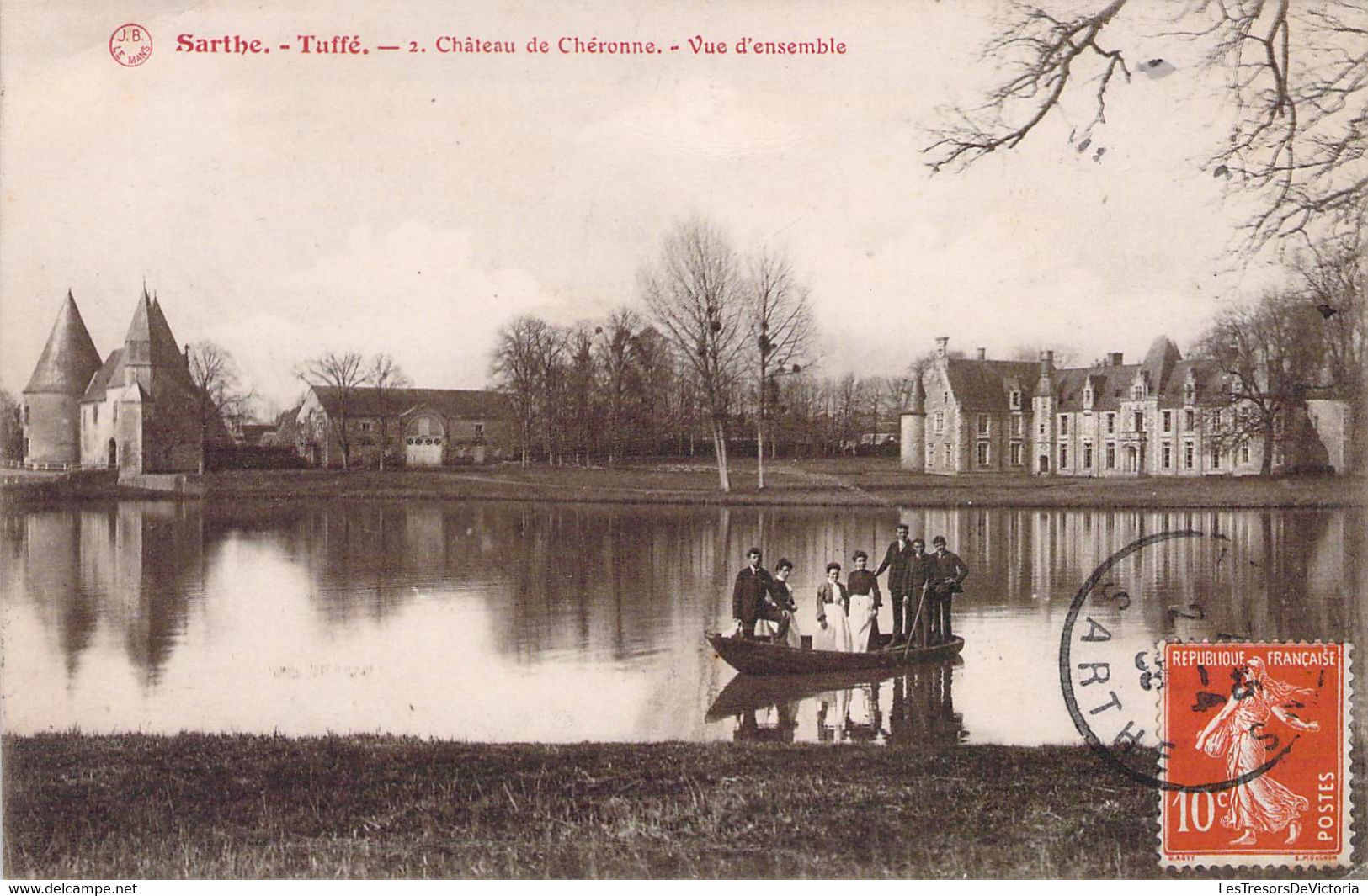 CPA - 72 - TUFFE - Chateau De Chéronne - Vue D'ensemble - Animée - Tuffe