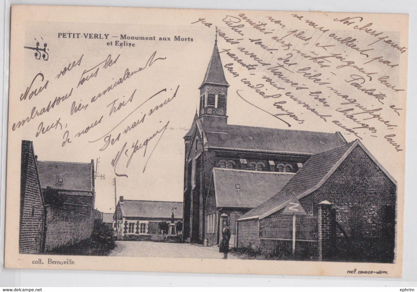 PETIT-VERLY (Aisne) - Monument Aux Morts Et Eglise - Autres & Non Classés