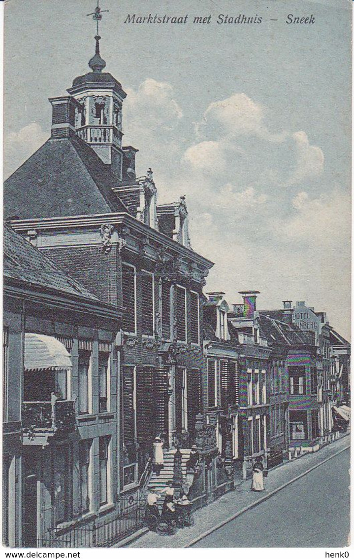 Sneek Marktstraat Met Stadhuis OB1509 - Sneek