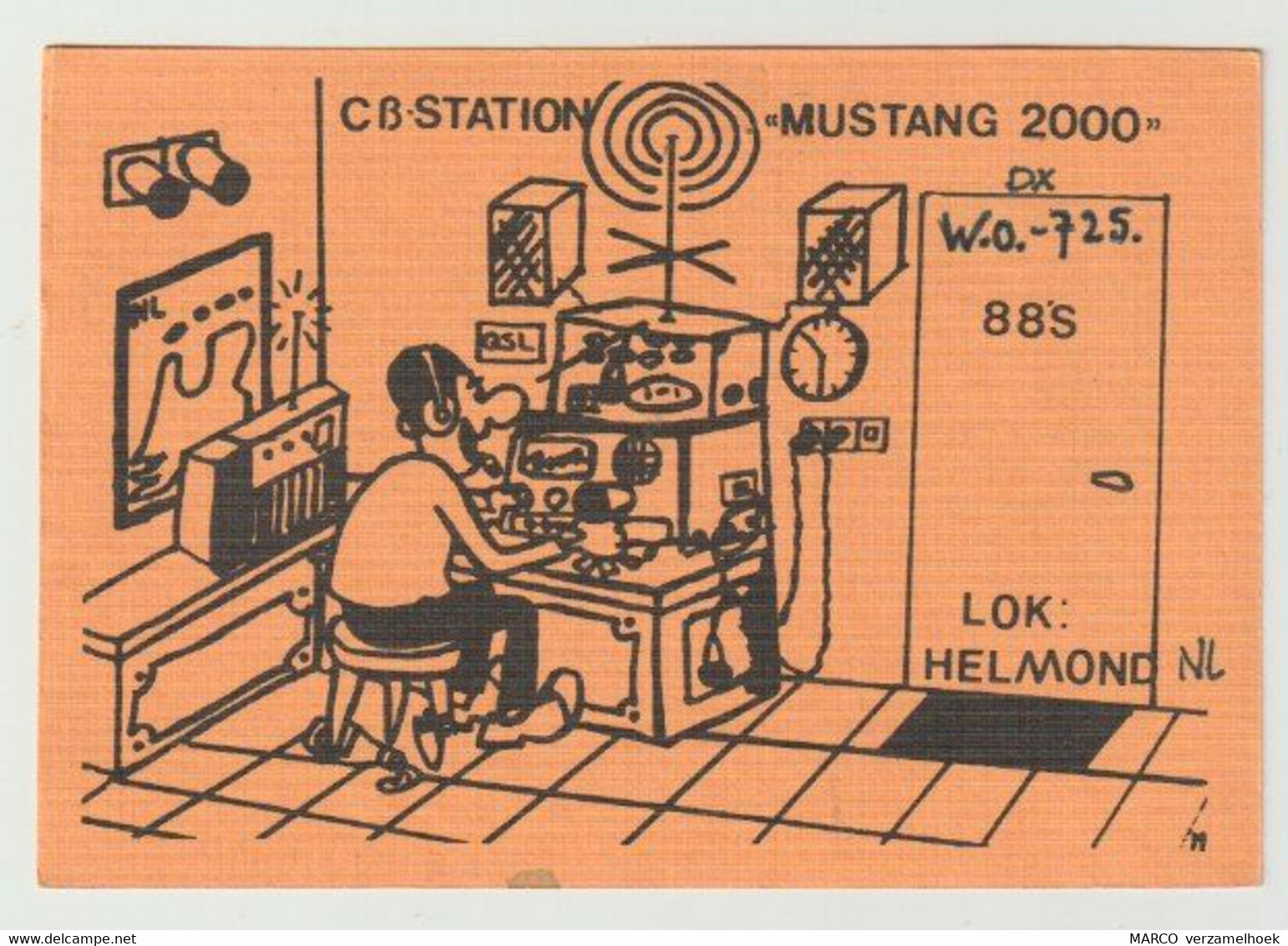 QSL Card 27MC Mustang 2000 Helmond (NL) - CB-Funk