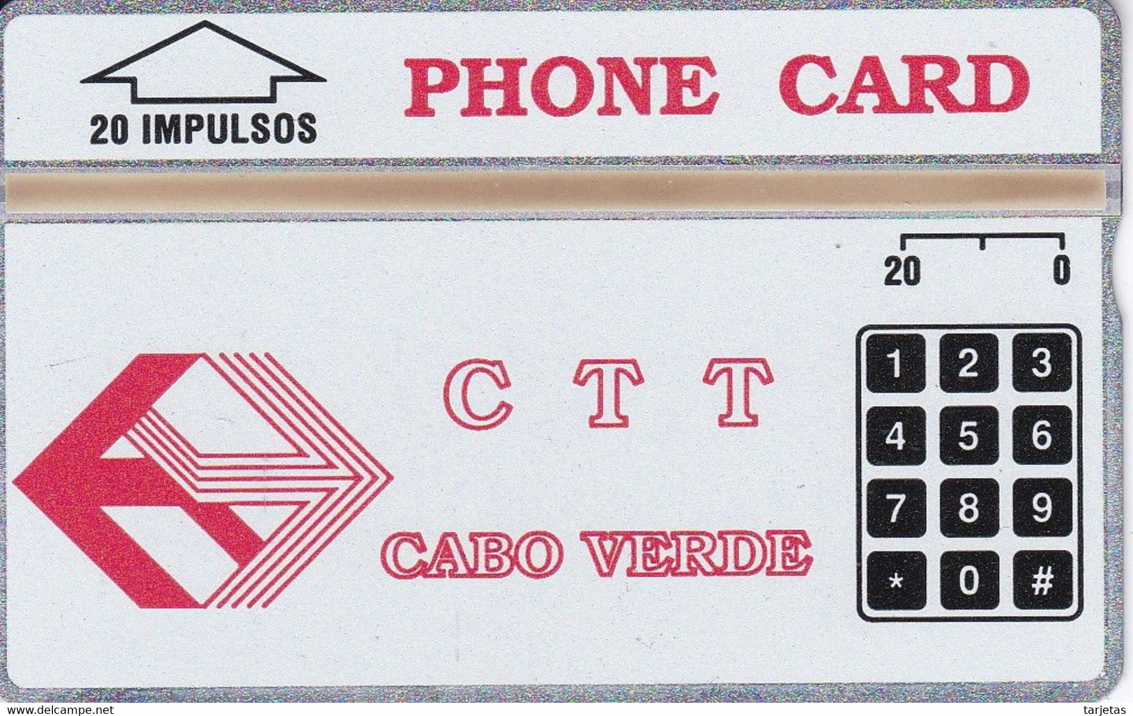 TARJETA DE CABO VERDE DE CTT DE 20 IMPULSOS (110G) (NUEVA-MINT) - Kaapverdische Eilanden