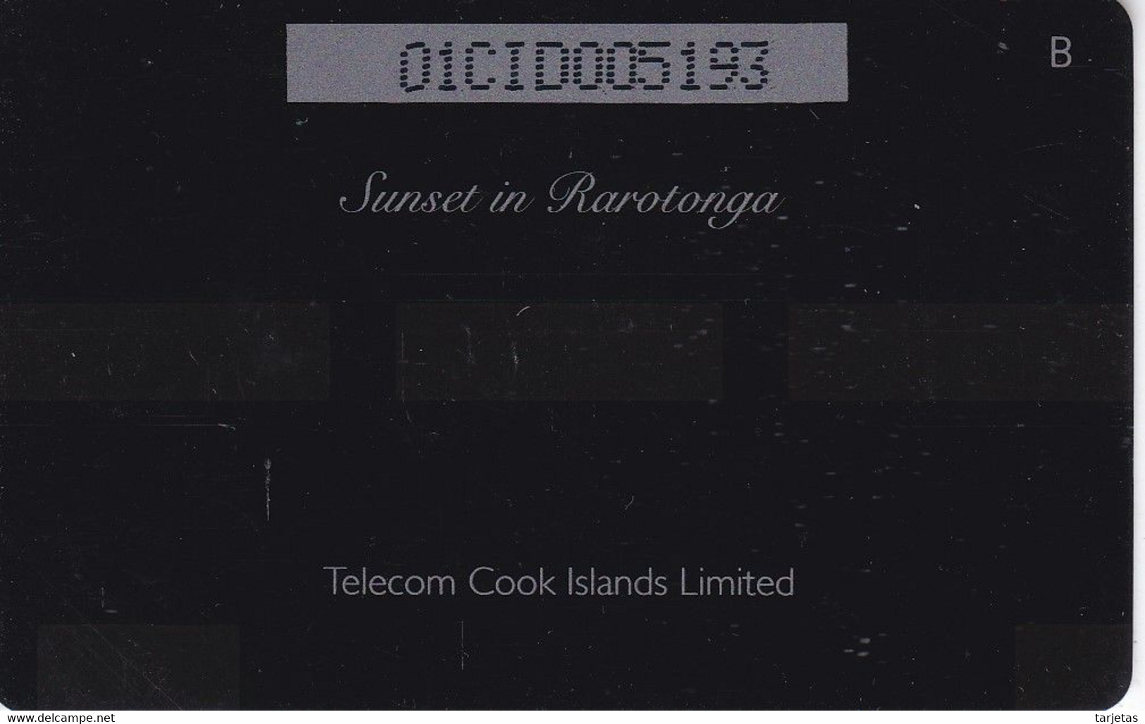 TARJETA DE COOK ISLANDS DE UNA PUESTA DE SOL (01CID) (SUNRISE-SUNSET) NUEVA-MINT - Islas Cook