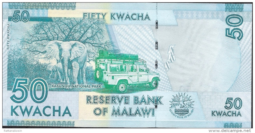 MALAWI  P64a  50  KWACHA   2014  #AN Signature 12   UNC. - Malawi