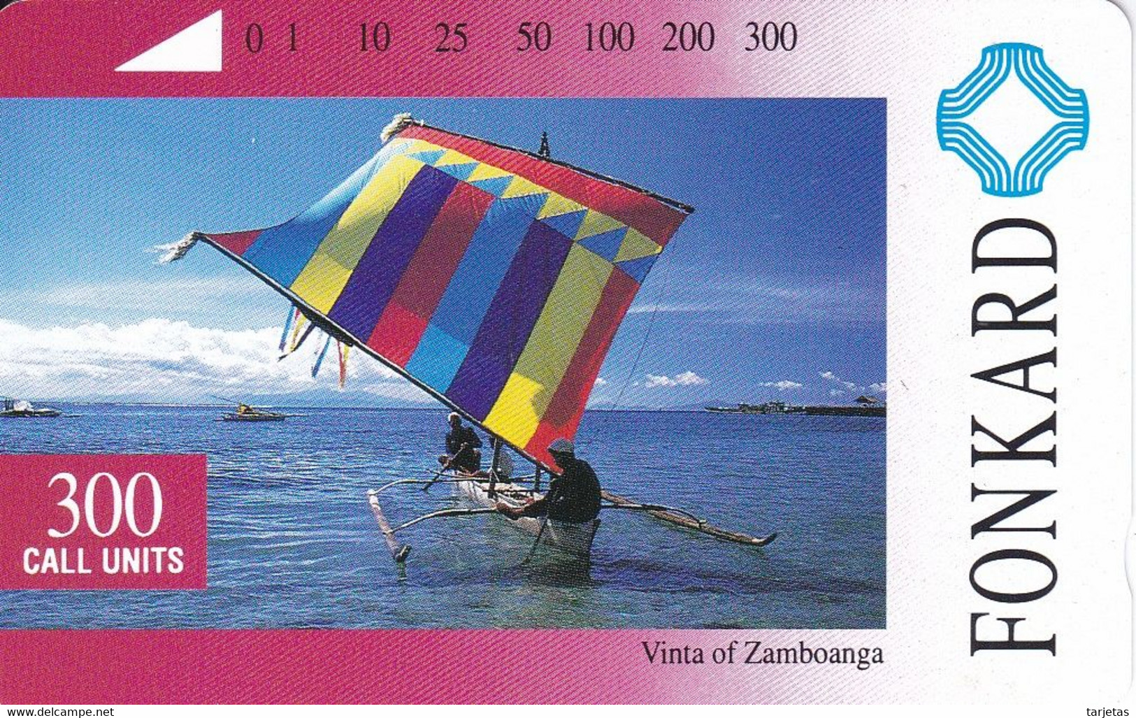 TARJETA DE FILIPINAS DE VINTA OF ZAMBOANGA DE 300 UNITS (NUEVA-MINT) TAMURA - Philippinen