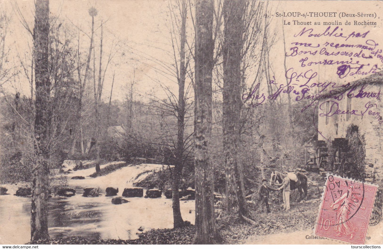 CPA 79 @ SAINT LOUP SUR THOUET - Lamairé - Le Thouet Au Moulin à Eau De Rochette En 1904 - Gautreau Editeur Cliché N° 9 - Saint Loup Lamaire