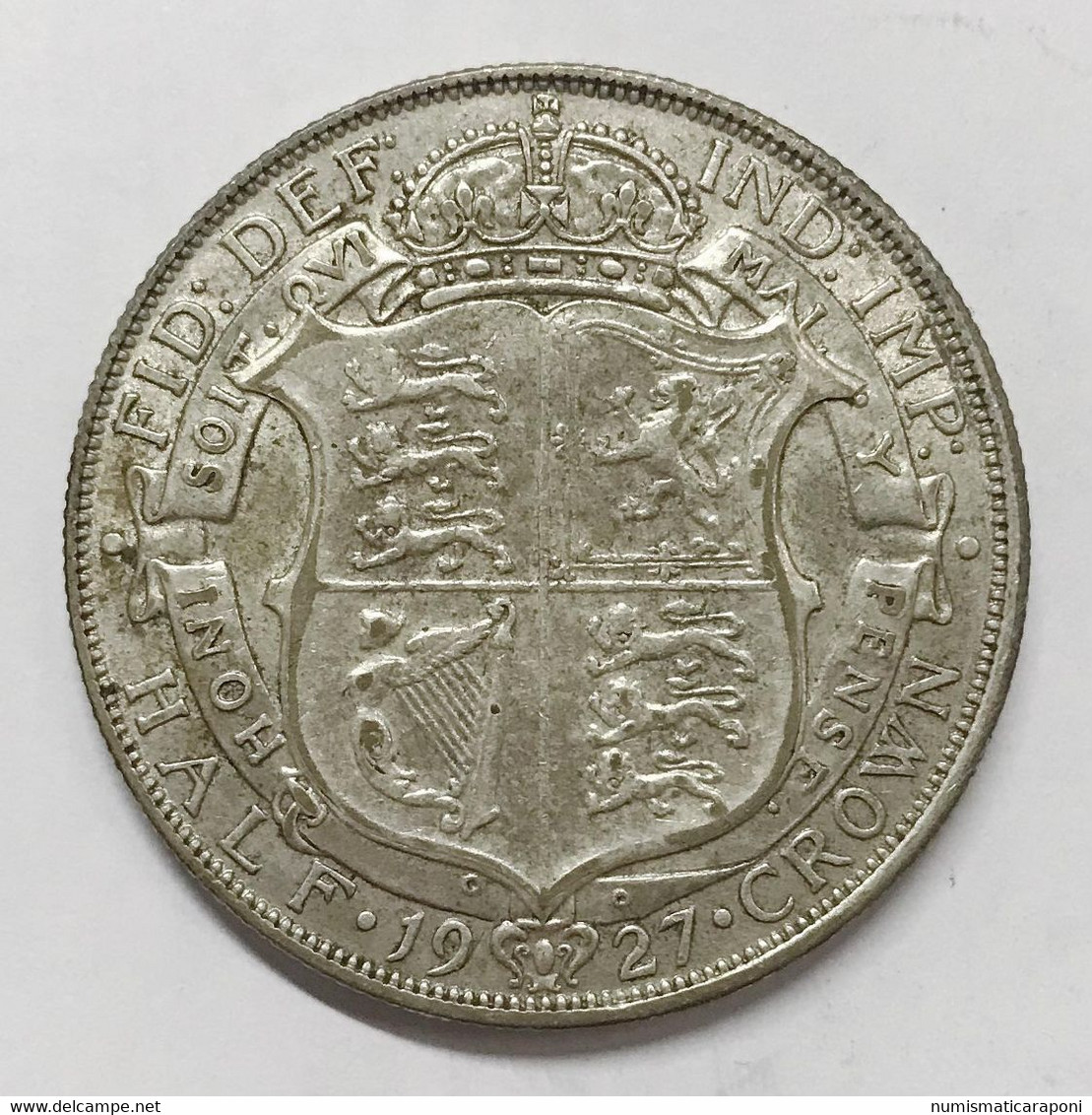 Gran Bretagna Great Britain UK HALF CROWN 1927  E.771 - 1066-1485: Hochmittelalter