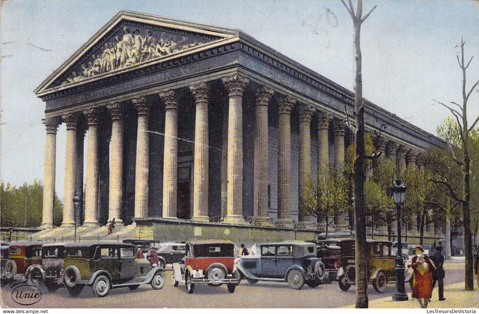 CPA - 75 - PARIS - EGLISE DE LA MADELEINE - Unic - Voitures - Colorisée - Kerken