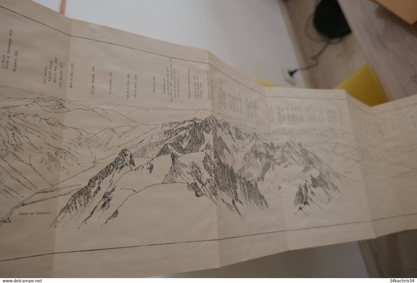 J.Vallot Première Esquisse Du Panorama Du Mont Blanc 1894 Dessins De Schrader Rarissime Dépliant - Rhône-Alpes