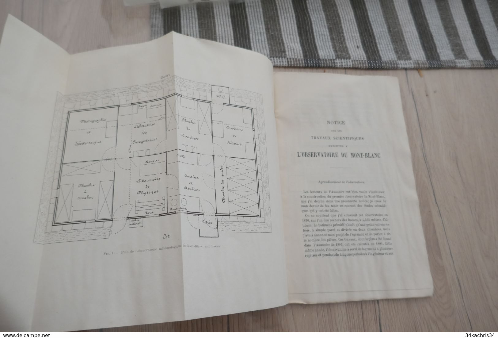 J.Vallot Notice Sur Les Travaux Scientifiques Exécutés à L'Observatoire Du  Mont Blanc 1894 16p - Rhône-Alpes