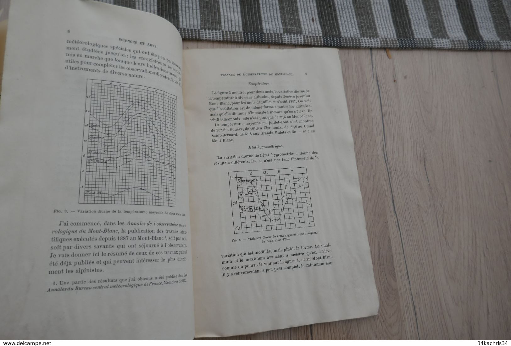 J.Vallot Notice Sur Les Travaux Scientifiques Exécutés à L'Observatoire Du  Mont Blanc 1894 16p - Rhône-Alpes