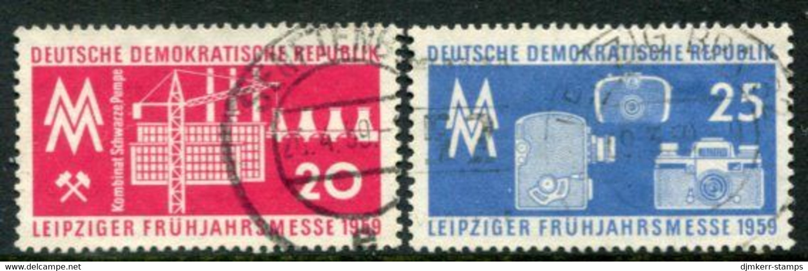 DDR / E. GERMANY 1959 Leipzig Spring Fair Used  Michel  678-79 - Used Stamps