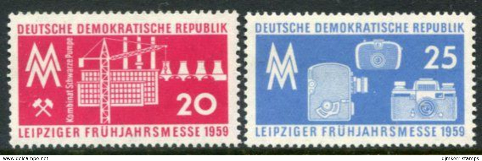 DDR / E. GERMANY 1959 Leipzig Spring Fair MNH / **  Michel  678-79 - Ungebraucht