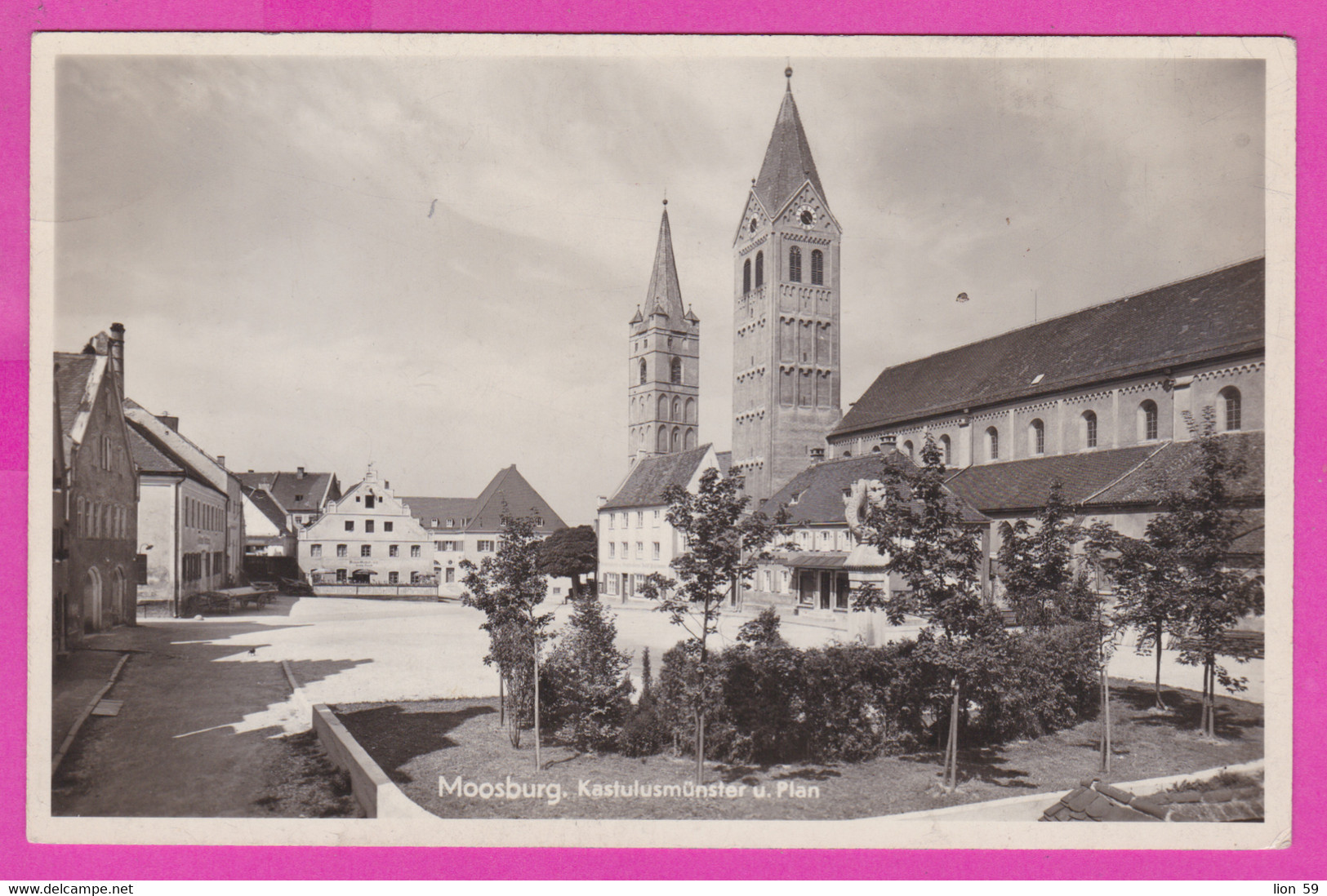 283234 / Germany - Moosburg - Kastulusmunster U. Plan St. Kastulus Münster Catholic Church 1937 PC Deutschland - Moosburg
