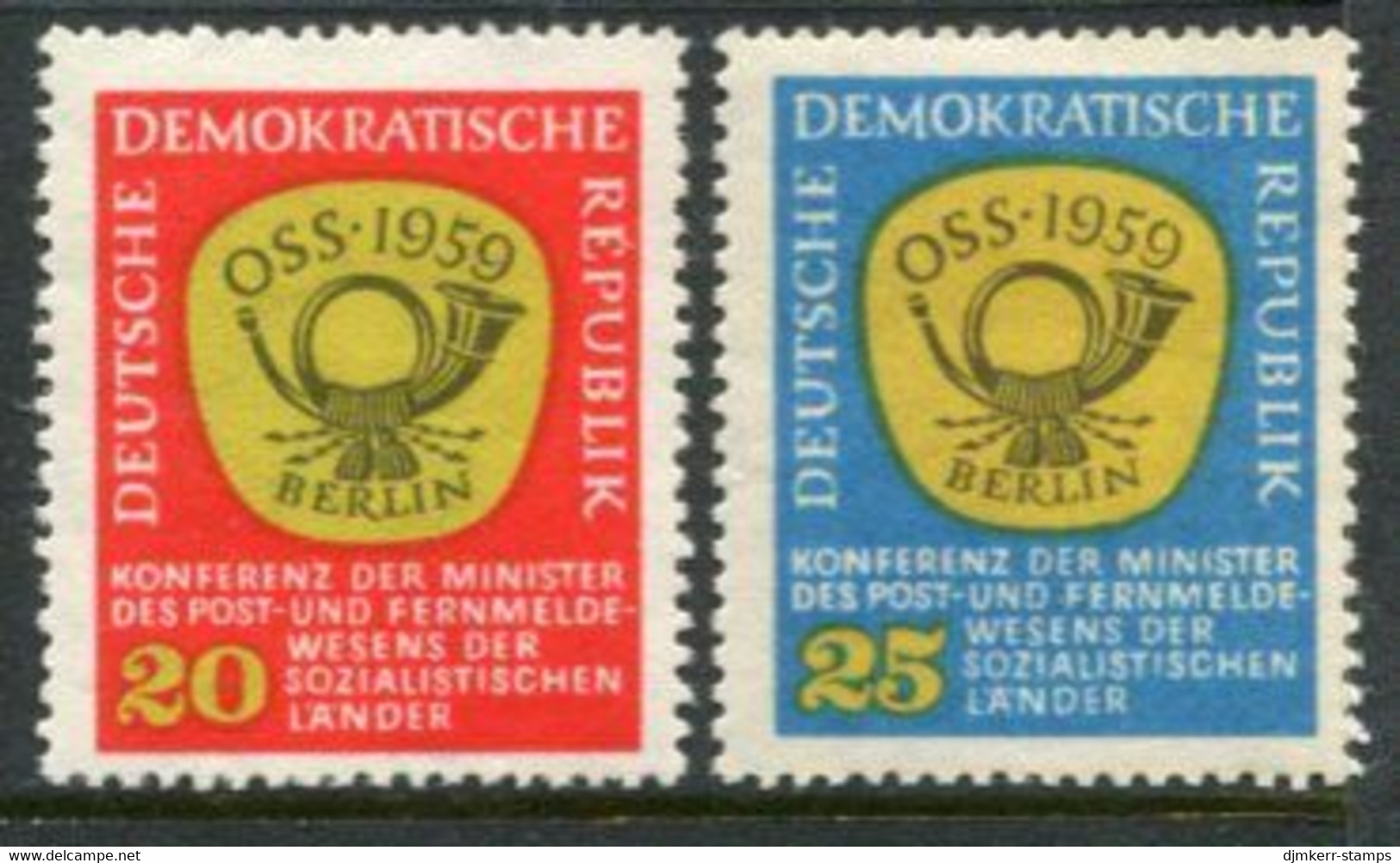 DDR / E. GERMANY 1959 Postal Ministers' Conference MNH / **  Michel  686-87 - Unused Stamps