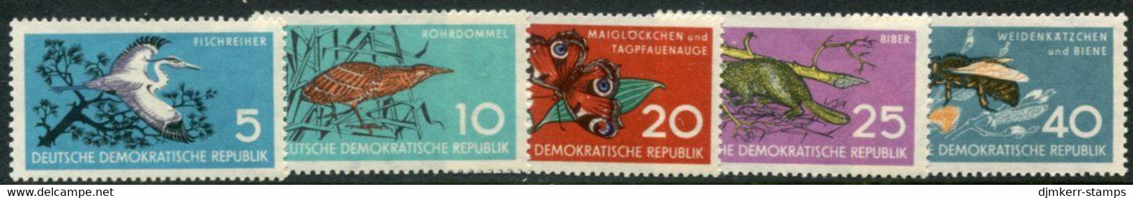 DDR / E. GERMANY 1959 Nature Protection MNH / **  Michel  688-92 - Nuovi