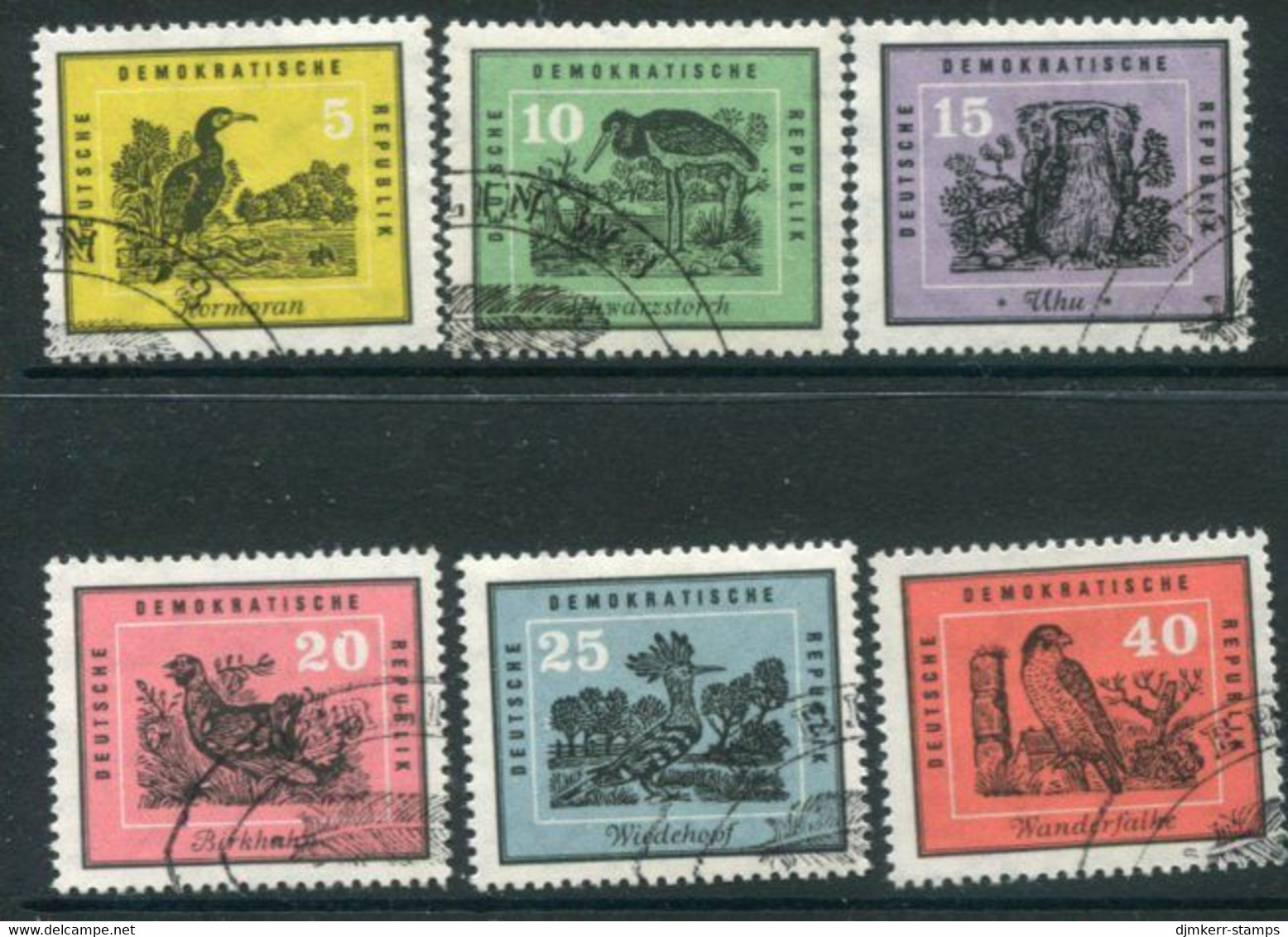 DDR / E. GERMANY 1959 Birds Used  Michel  698-703 - Used Stamps