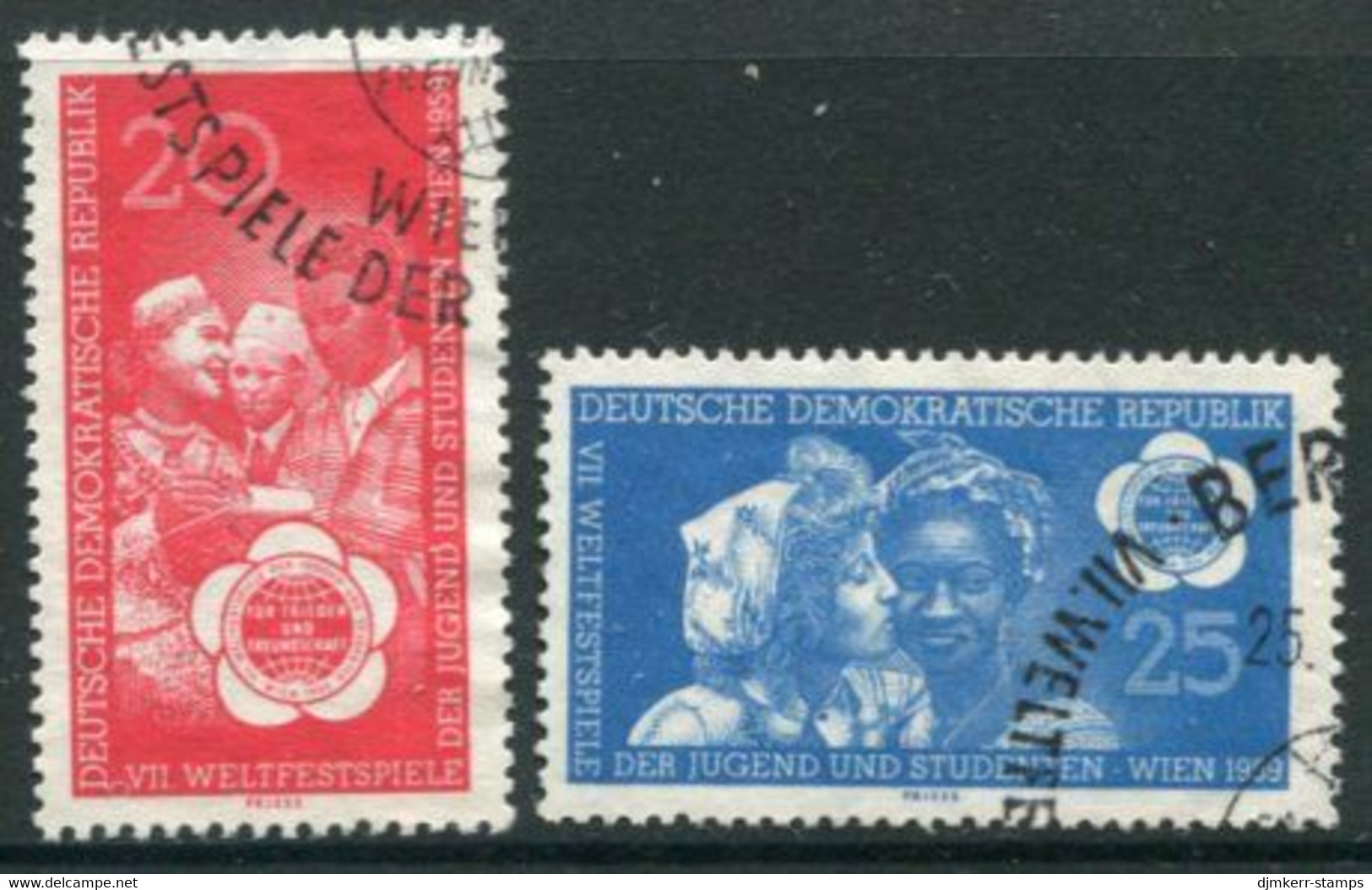 DDR / E. GERMANY 1959 World Youth Festival Used  Michel  705-06 - Usados