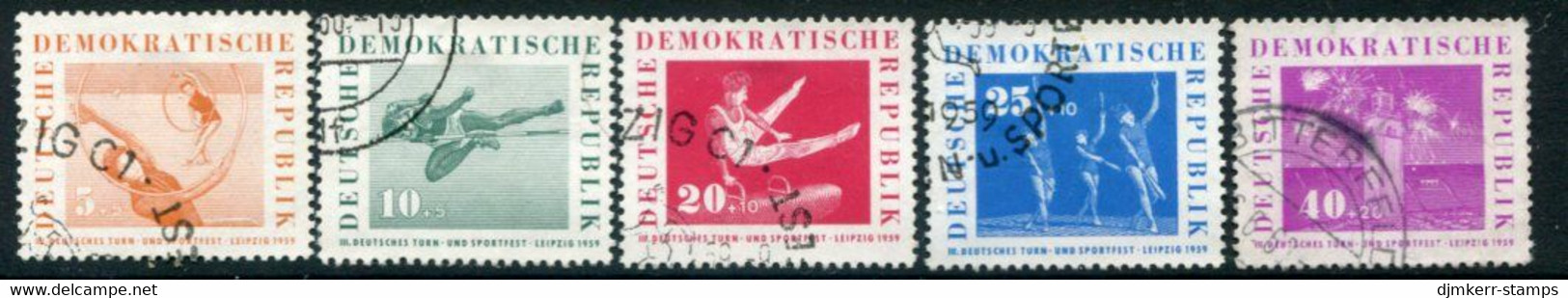 DDR / E. GERMANY 1959 Gymnastics And Sports Festival Used  Michel  707-11 - Used Stamps