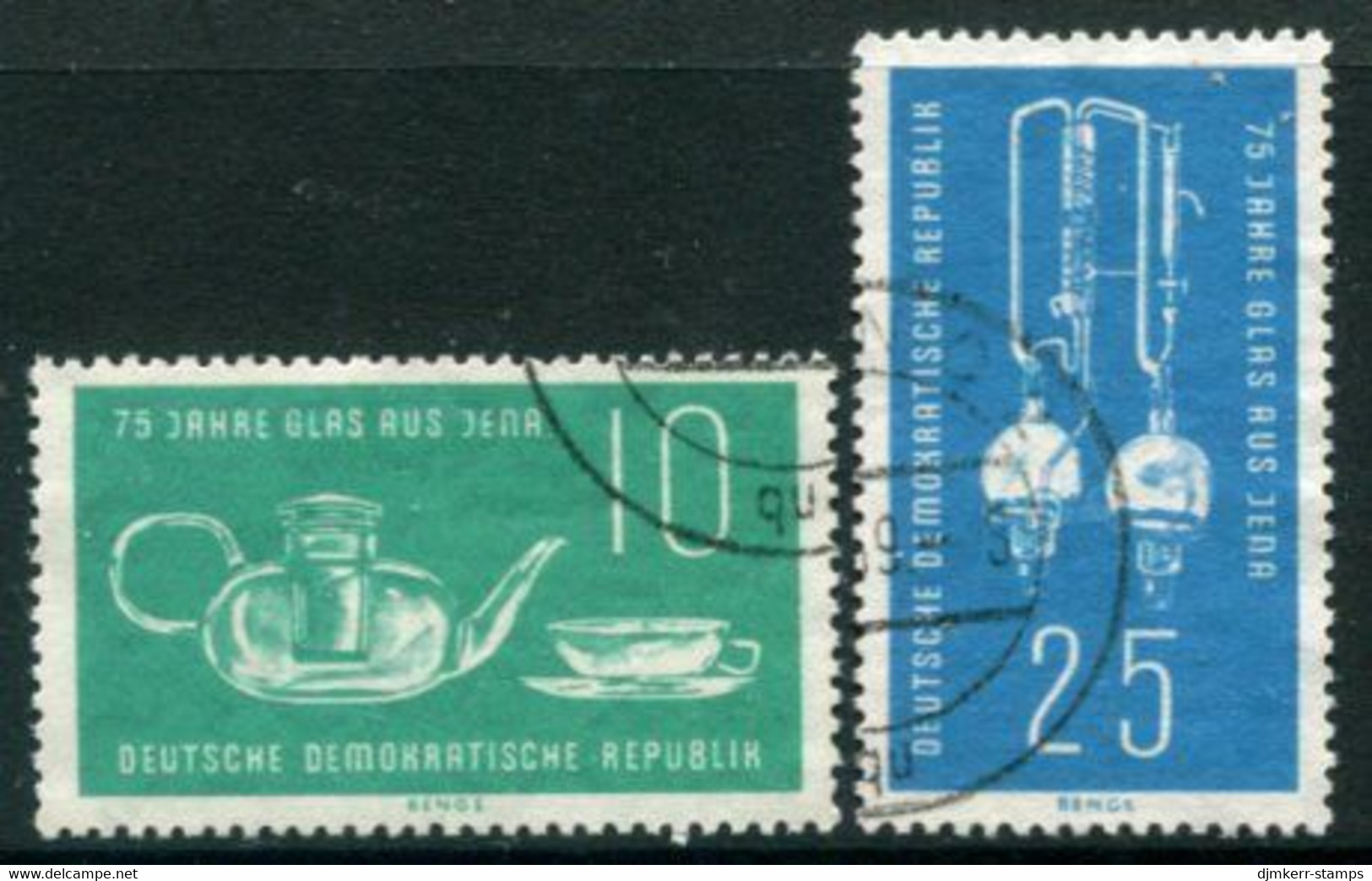 DDR / E. GERMANY 1959 Jena Glass Used  Michel  713-14 - Used Stamps