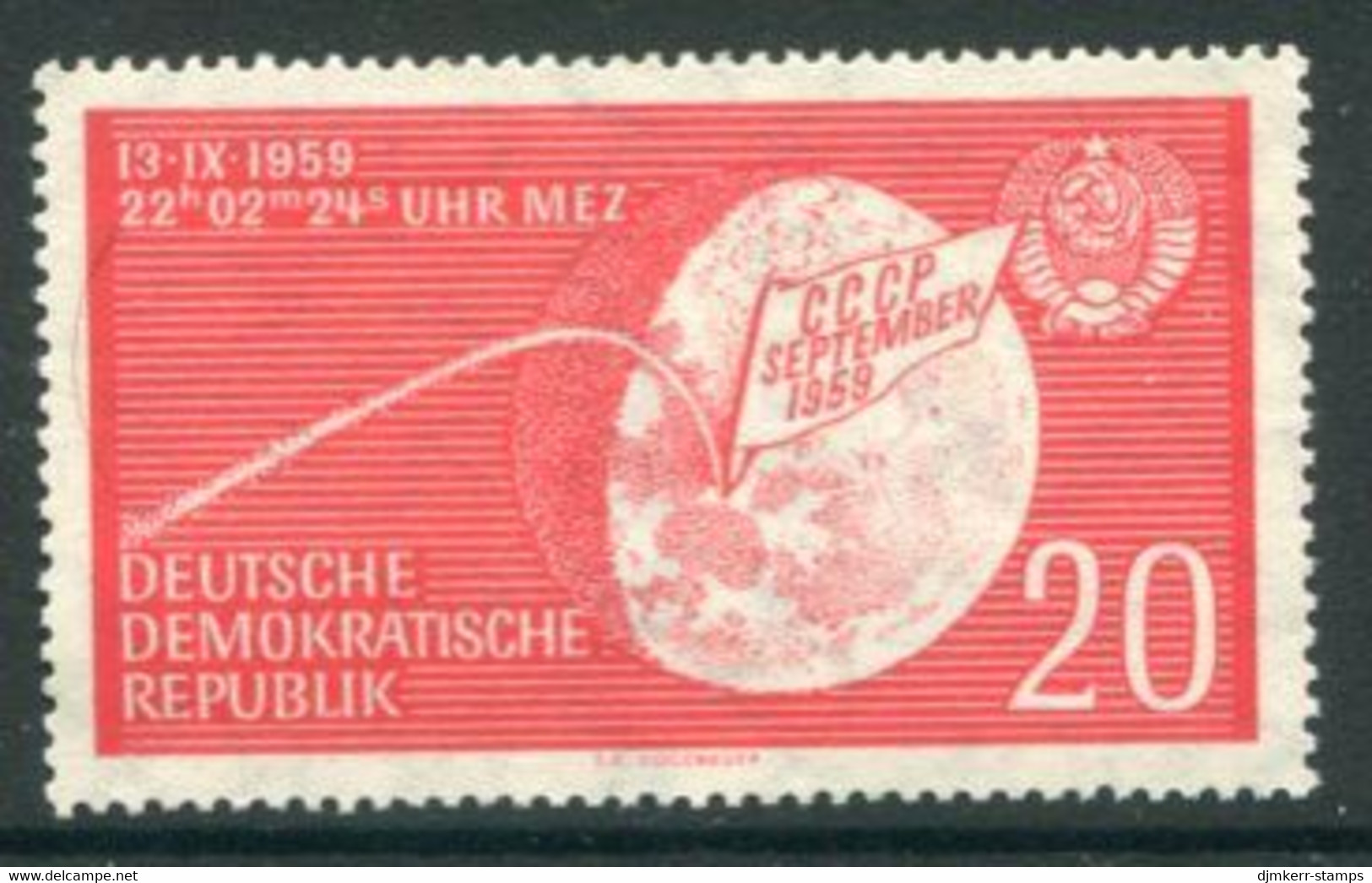 DDR / E. GERMANY 1959 Lunik 3 Moon Landing MNH / **  Michel  721 - Nuevos