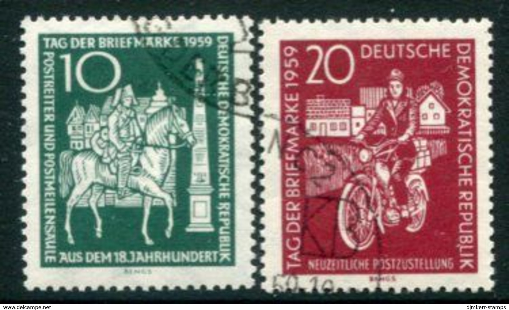 DDR / E. GERMANY 1959 Stamp Day Used.  Michel  735-36 - Used Stamps