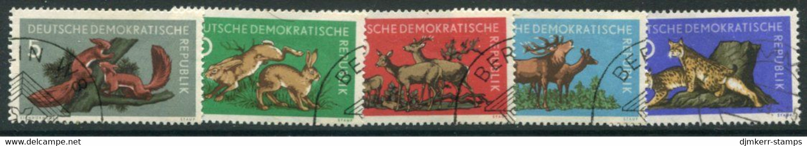 DDR / E. GERMANY 1959 Forest Animals Used.  Michel  737-41 - Gebraucht