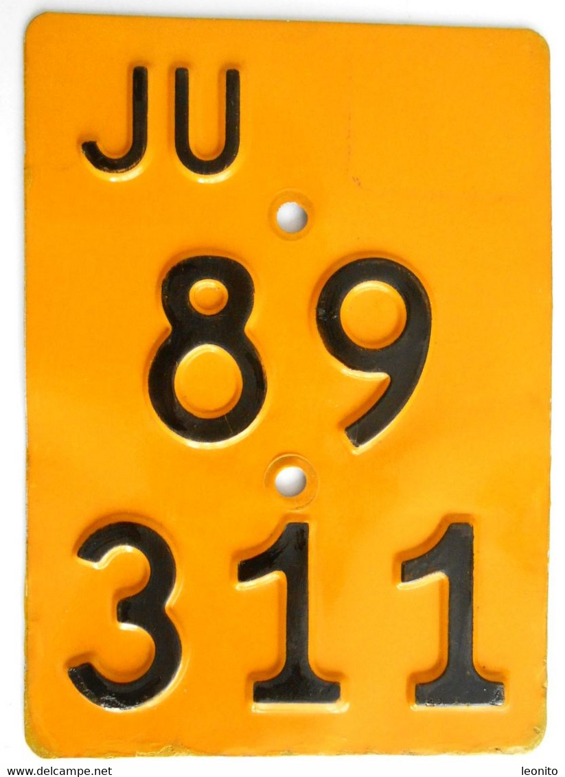 Velonummer Töfflinummer Jura JU 89311 Ohne Vignette - Kennzeichen & Nummernschilder