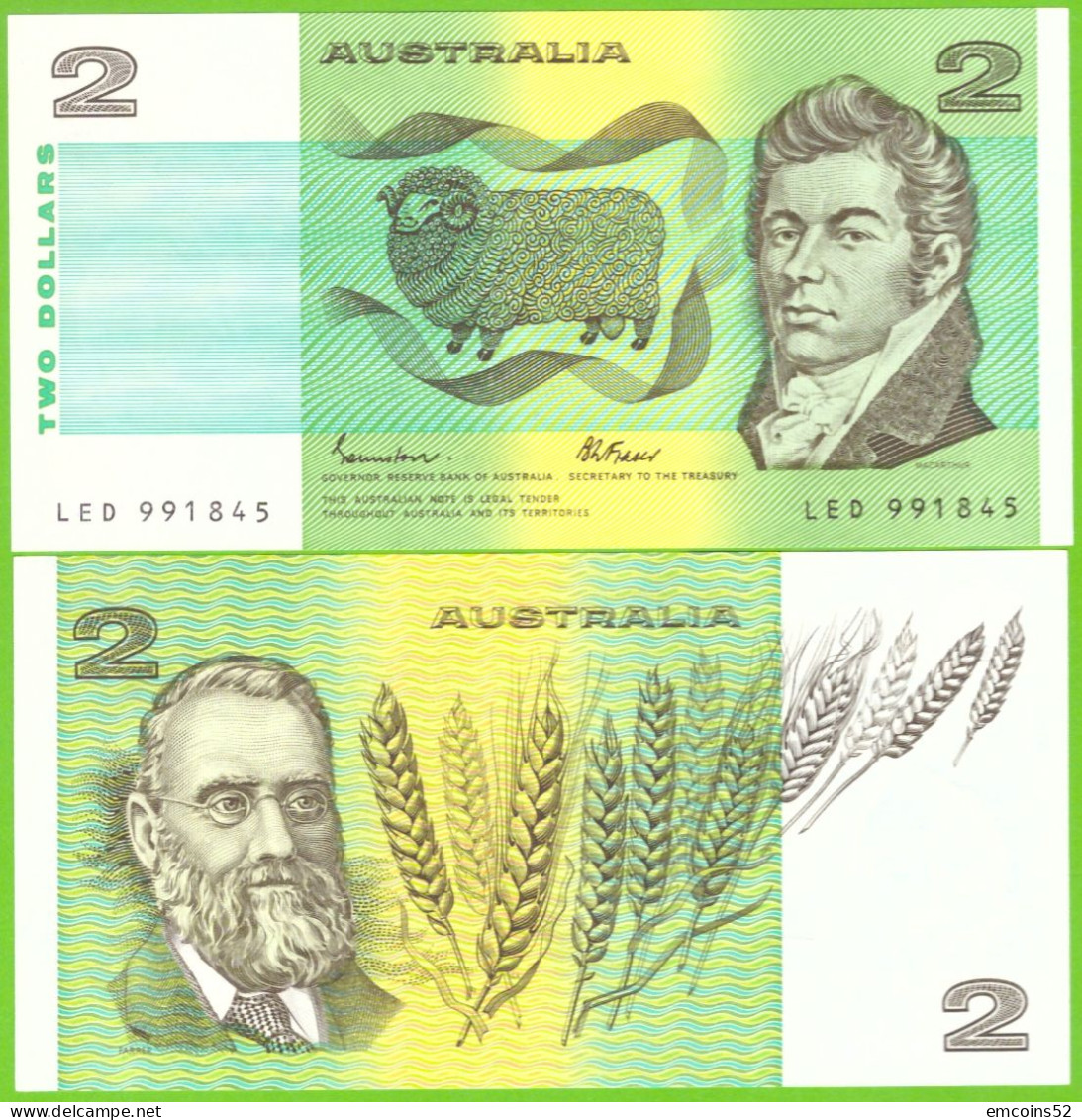 AUSTRALIA 2 DOLLARS 1985 P-43e  AU-UNC - 1974-94 Australia Reserve Bank (papier)