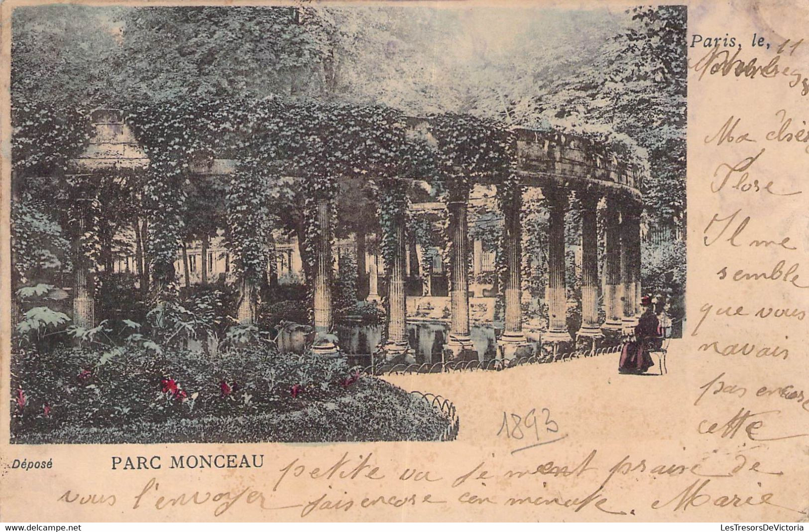 CPA - 75 - PARIS - Parc Monceau - Colorisé - Précurseur - Parques, Jardines