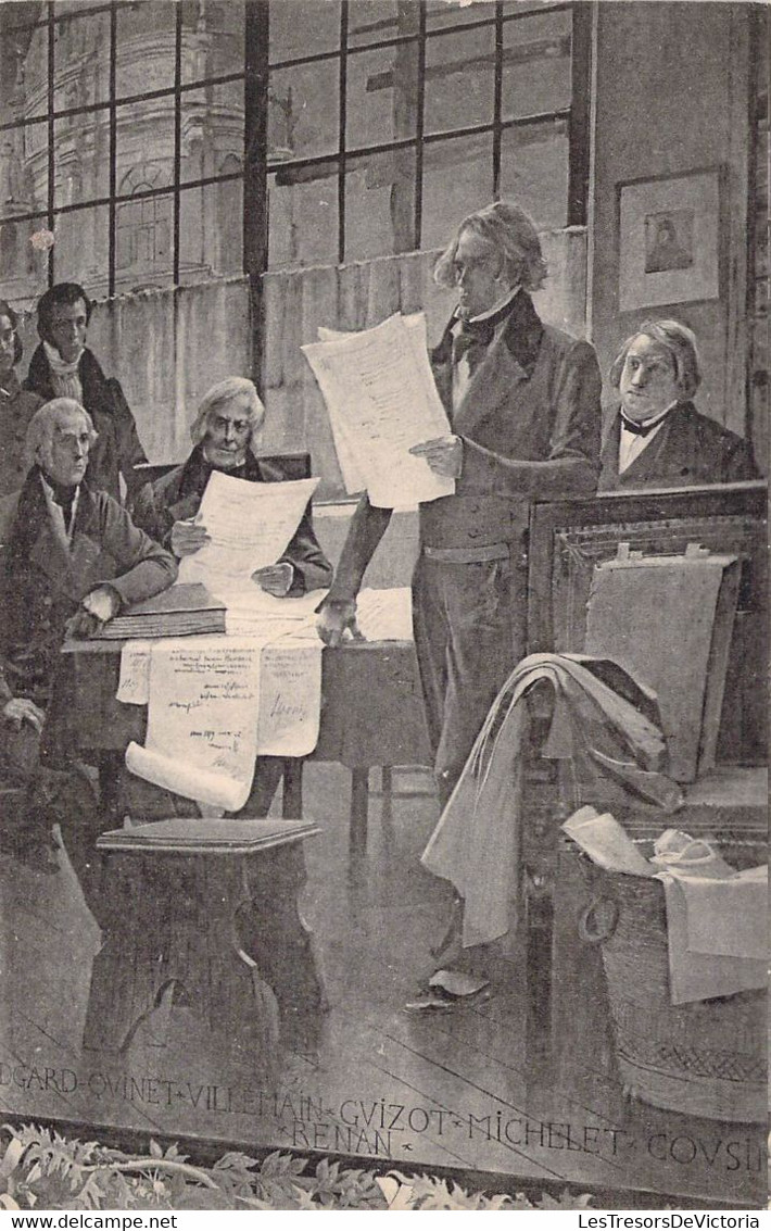 CPA - 75 - PARIS - LA SORBONNE - Edgard Quinet Villemain Guizot Michelet Et Renan - JLC - Bildung, Schulen & Universitäten