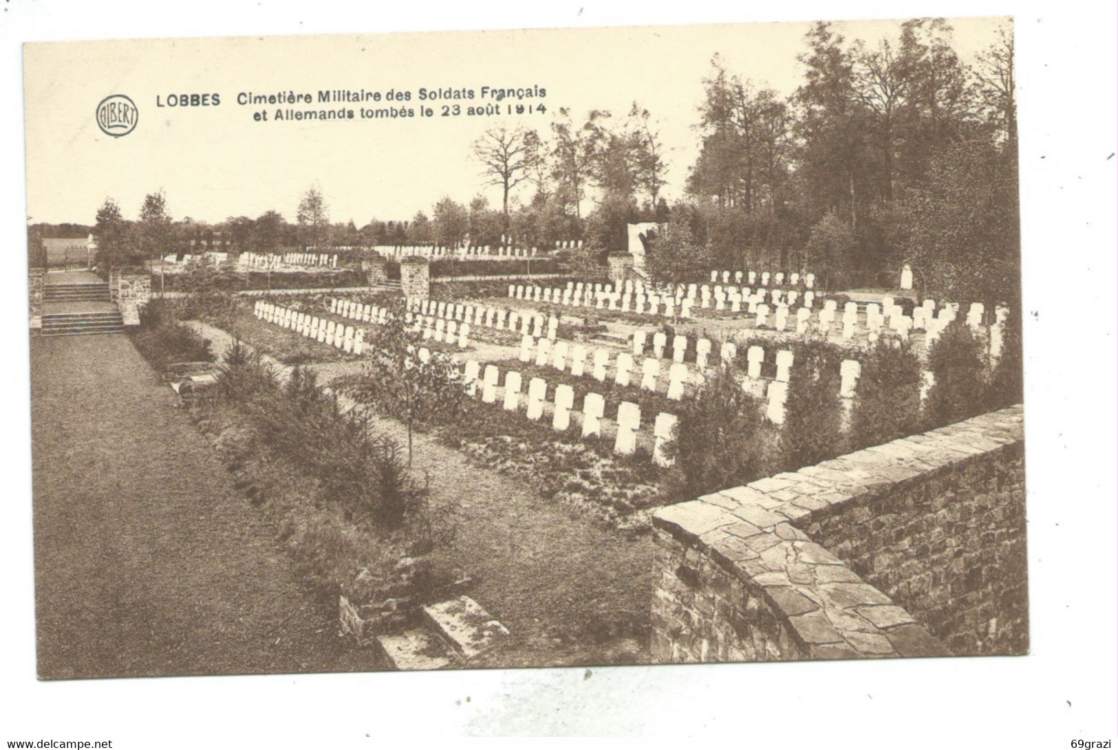 Lobbes Cimetière Militaire Soldats Français ( Petits Défauts Au Dos ) - Lobbes