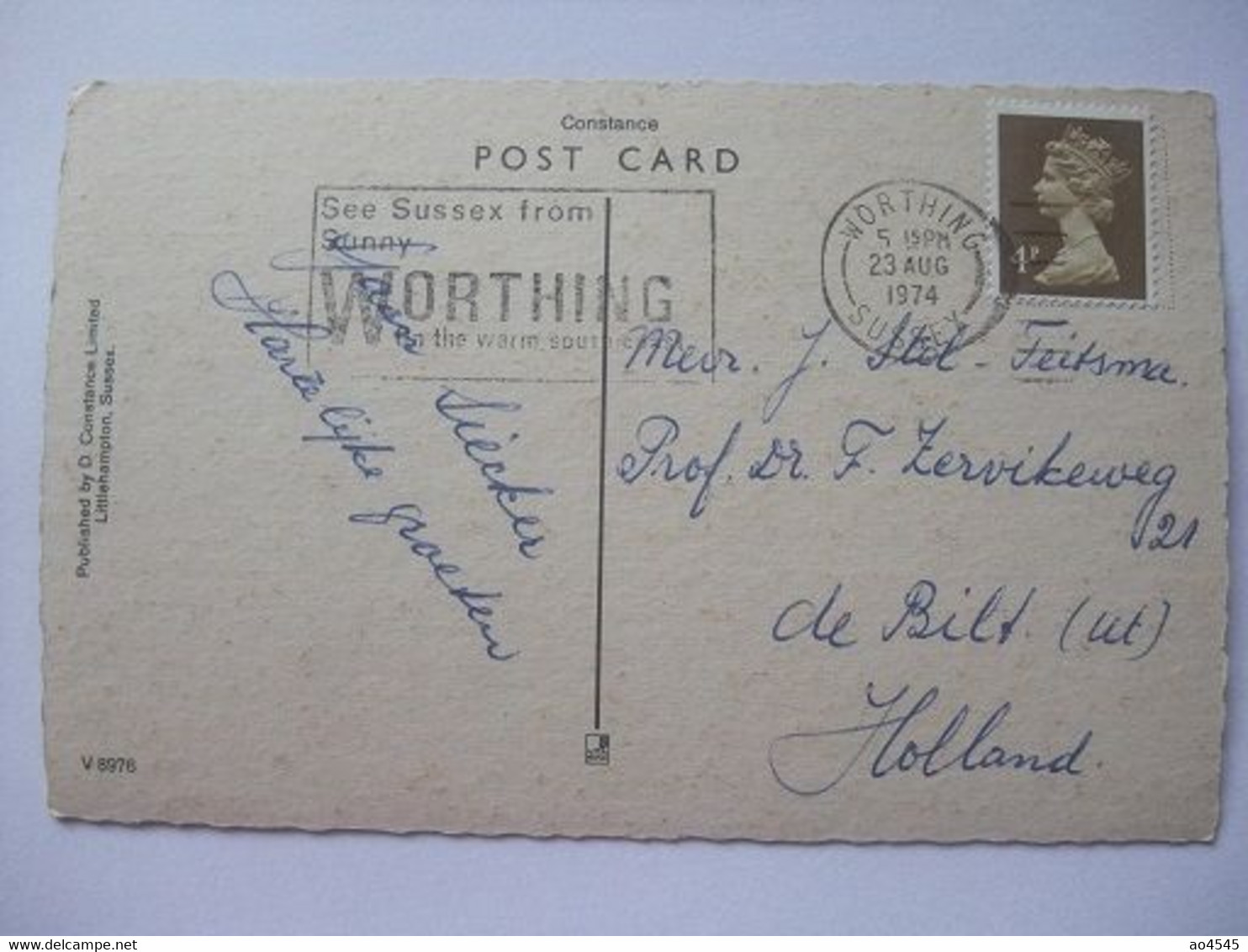 R98 Postcard Greetings From Worthing -1974 - Worthing
