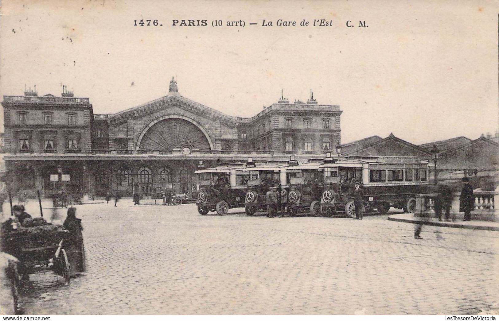 CPA - 75 - PARIS - La Gare De L'Est - Vieux Véhicules - Métro Parisien, Gares